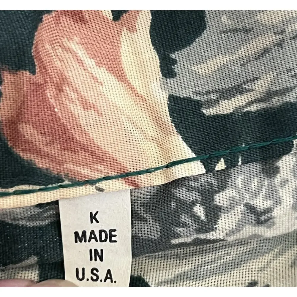 Vintage Window Puff Valance Pair Made in USA Cottagecore Floral Shabby Chic